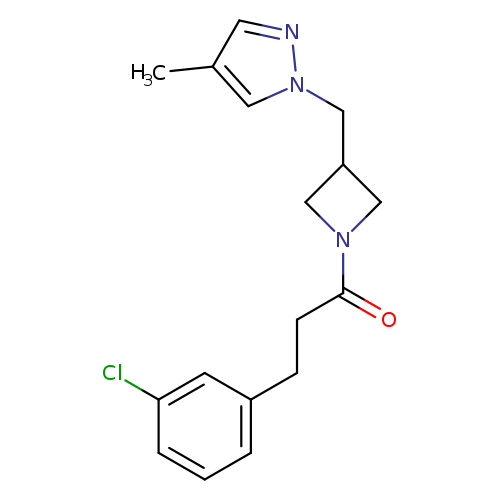 3-(3-chlorophenyl)-1-{3-[(4-methyl-1H-pyrazol-1-yl)methyl]azetidin-1-yl}propan-1-one