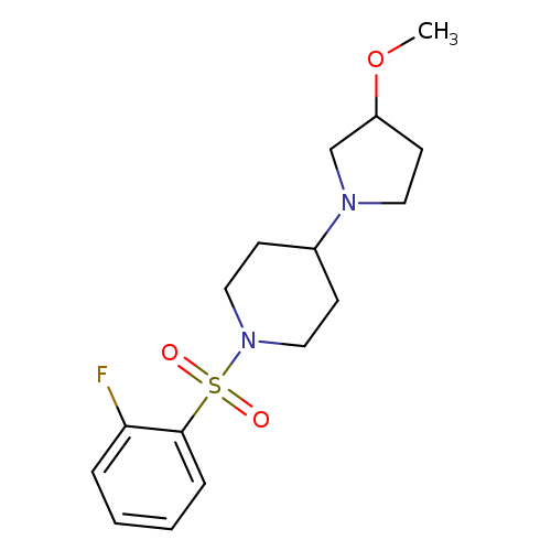 1-(2-fluorobenzenesulfonyl)-4-(3-methoxypyrrolidin-1-yl)piperidine
