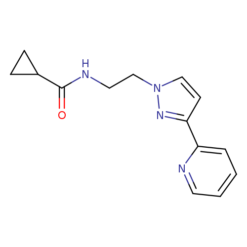 N-{2-[3-(pyridin-2-yl)-1H-pyrazol-1-yl]ethyl}cyclopropanecarboxamide