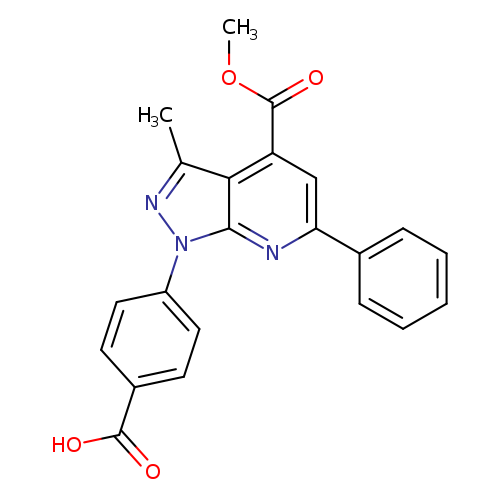 4-(4-(Methoxycarbonyl)-3-methyl-6-phenyl-1H-pyrazolo[3,4-b]pyridin-1-yl)benzoic acid