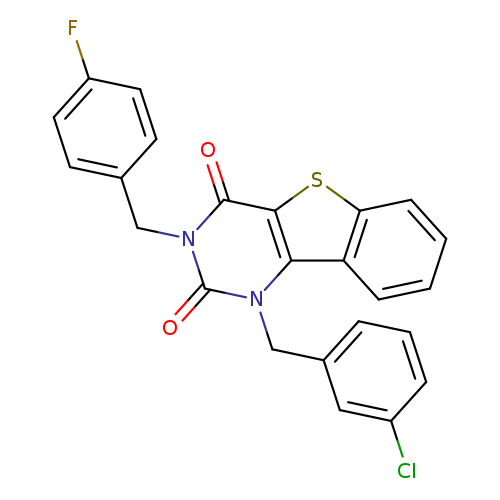 3-[(3-chlorophenyl)methyl]-5-[(4-fluorophenyl)methyl]-8-thia-3,5-diazatricyclo[7.4.0.0^{2,7}]trideca-1(9),2(7),10,12-tetraene-4,6-dione