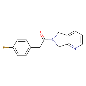 2-(4-fluorophenyl)-1-{5H,6H,7H-pyrrolo[3,4-b]pyridin-6-yl}ethan-1-one