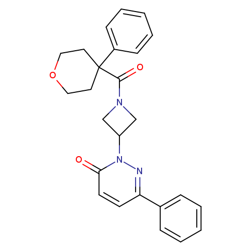 6-phenyl-2-[1-(4-phenyloxane-4-carbonyl)azetidin-3-yl]-2,3-dihydropyridazin-3-one