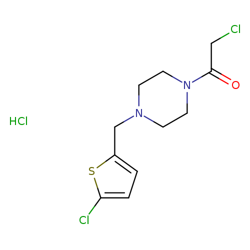 2-chloro-1-{4-[(5-chlorothiophen-2-yl)methyl]piperazin-1-yl}ethan-1-one hydrochloride