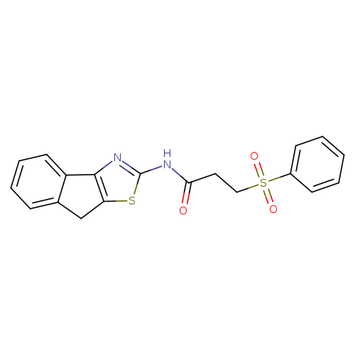 3-(benzenesulfonyl)-N-{8H-indeno[1,2-d][1,3]thiazol-2-yl}propanamide