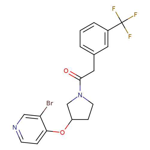 1-{3-[(3-bromopyridin-4-yl)oxy]pyrrolidin-1-yl}-2-[3-(trifluoromethyl)phenyl]ethan-1-one