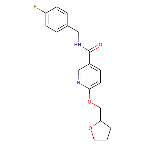 N-[(4-fluorophenyl)methyl]-6-[(oxolan-2-yl)methoxy]pyridine-3-carboxamide