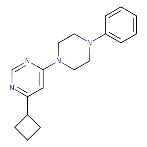 4-cyclobutyl-6-(4-phenylpiperazin-1-yl)pyrimidine