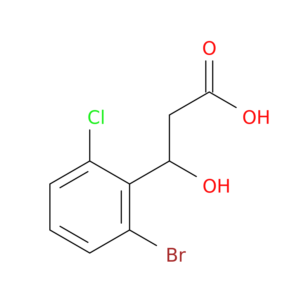 3-(2-bromo-6-chlorophenyl)-3-hydroxypropanoic acid