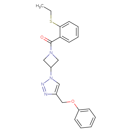 1-{1-[2-(ethylsulfanyl)benzoyl]azetidin-3-yl}-4-(phenoxymethyl)-1H-1,2,3-triazole