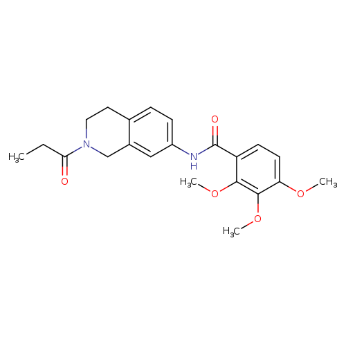 2,3,4-trimethoxy-N-(2-propanoyl-1,2,3,4-tetrahydroisoquinolin-7-yl)benzamide