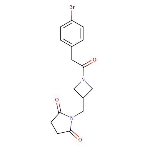 1-({1-[2-(4-bromophenyl)acetyl]azetidin-3-yl}methyl)pyrrolidine-2,5-dione