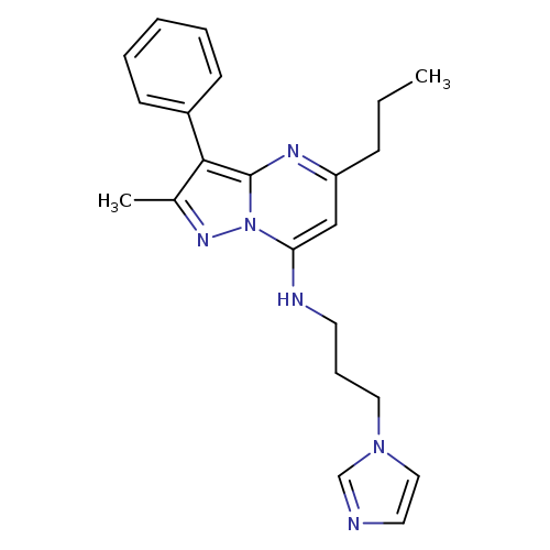 N-[3-(1H-imidazol-1-yl)propyl]-2-methyl-3-phenyl-5-propylpyrazolo[1,5-a]pyrimidin-7-amine