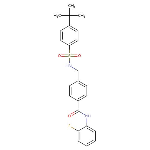 4-[(4-tert-butylbenzenesulfonamido)methyl]-N-(2-fluorophenyl)benzamide