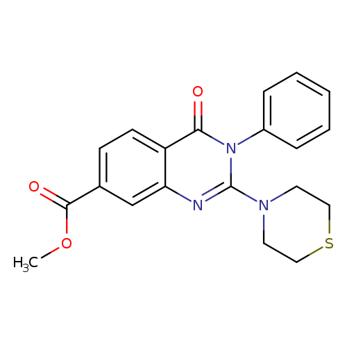 methyl 4-oxo-3-phenyl-2-(thiomorpholin-4-yl)-3,4-dihydroquinazoline-7-carboxylate