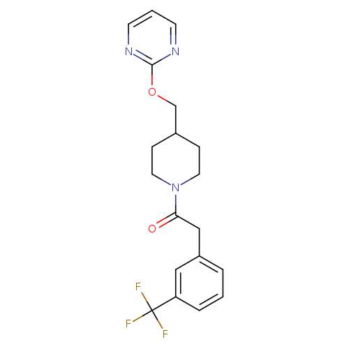 1-{4-[(pyrimidin-2-yloxy)methyl]piperidin-1-yl}-2-[3-(trifluoromethyl)phenyl]ethan-1-one