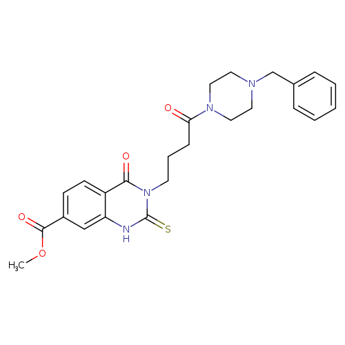 methyl 3-[4-(4-benzylpiperazin-1-yl)-4-oxobutyl]-4-oxo-2-sulfanylidene-1,2,3,4-tetrahydroquinazoline-7-carboxylate