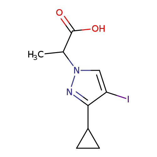 2-(3-Cyclopropyl-4-iodo-1H-pyrazol-1-yl)propanoic acid