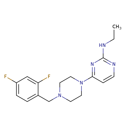 4-{4-[(2,4-difluorophenyl)methyl]piperazin-1-yl}-N-ethylpyrimidin-2-amine