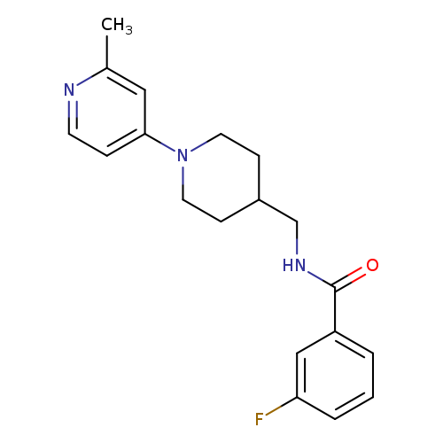 3-fluoro-N-{[1-(2-methylpyridin-4-yl)piperidin-4-yl]methyl}benzamide