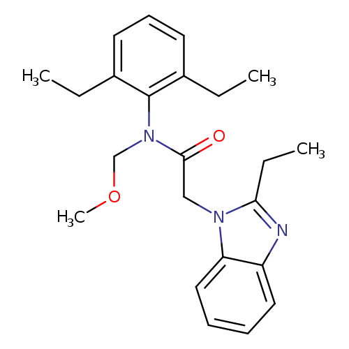 N-(2,6-diethylphenyl)-2-(2-ethyl-1H-1,3-benzodiazol-1-yl)-N-(methoxymethyl)acetamide