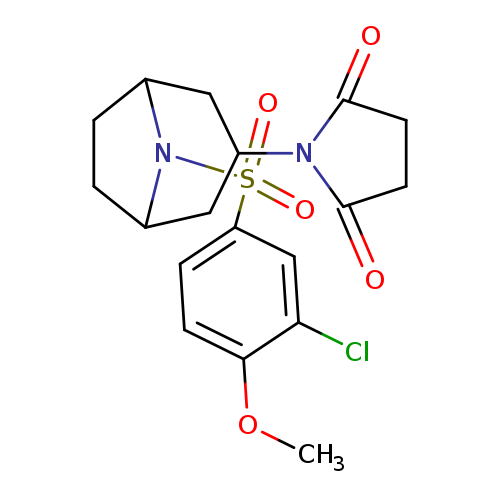 1-[8-(3-chloro-4-methoxybenzenesulfonyl)-8-azabicyclo[3.2.1]octan-3-yl]pyrrolidine-2,5-dione