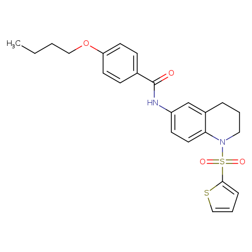 4-butoxy-N-[1-(thiophene-2-sulfonyl)-1,2,3,4-tetrahydroquinolin-6-yl]benzamide