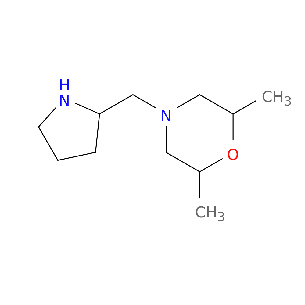 2,6-dimethyl-4-[(pyrrolidin-2-yl)methyl]morpholine
