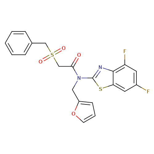 N-(4,6-difluoro-1,3-benzothiazol-2-yl)-N-[(furan-2-yl)methyl]-2-phenylmethanesulfonylacetamide