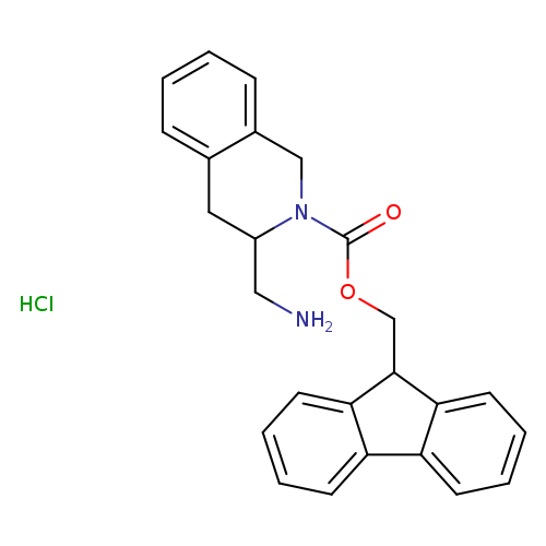 (9H-fluoren-9-yl)methyl 3-(aminomethyl)-1,2,3,4-tetrahydroisoquinoline-2-carboxylate hydrochloride
