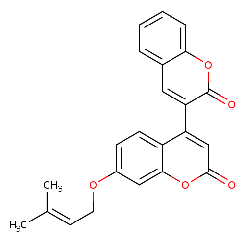 7'-[(3-methylbut-2-en-1-yl)oxy]-2H,2'H-[3,4'-bichromene]-2,2'-dione
