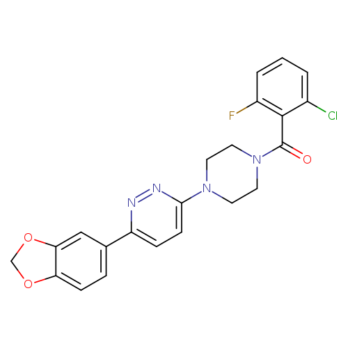 3-(2H-1,3-benzodioxol-5-yl)-6-[4-(2-chloro-6-fluorobenzoyl)piperazin-1-yl]pyridazine