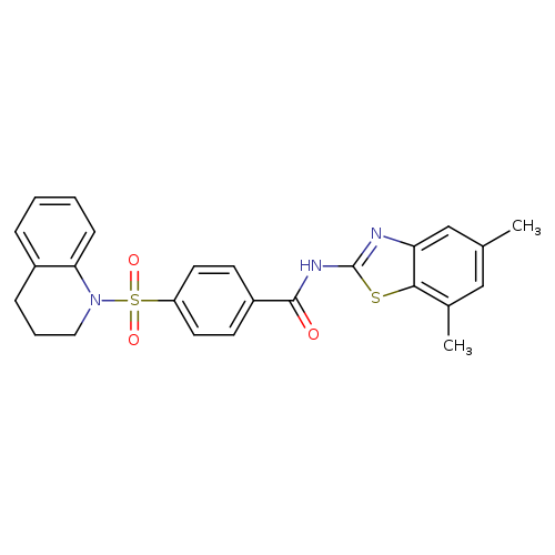 N-(5,7-dimethyl-1,3-benzothiazol-2-yl)-4-(1,2,3,4-tetrahydroquinoline-1-sulfonyl)benzamide