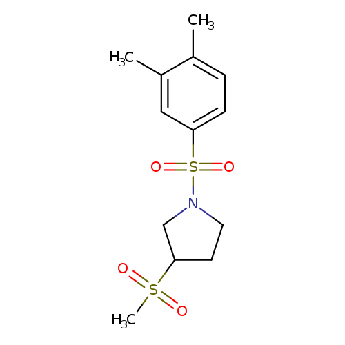 1-(3,4-dimethylbenzenesulfonyl)-3-methanesulfonylpyrrolidine