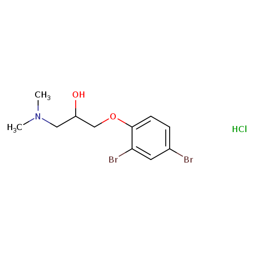1-(2,4-dibromophenoxy)-3-(dimethylamino)propan-2-ol hydrochloride