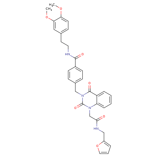 N-[2-(3,4-dimethoxyphenyl)ethyl]-4-{[1-({[(furan-2-yl)methyl]carbamoyl}methyl)-2,4-dioxo-1,2,3,4-tetrahydroquinazolin-3-yl]methyl}benzamide