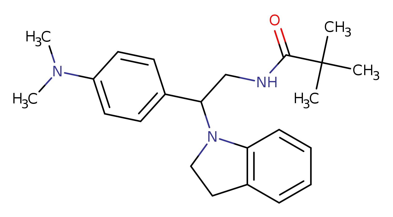 N-[2-(2,3-dihydro-1H-indol-1-yl)-2-[4-(dimethylamino)phenyl]ethyl]-2,2-dimethylpropanamide
