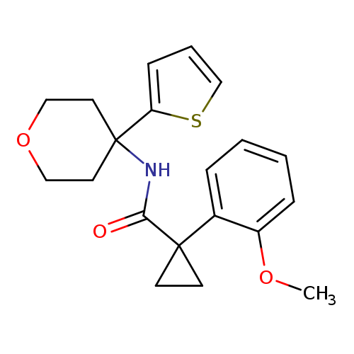 1-(2-methoxyphenyl)-N-[4-(thiophen-2-yl)oxan-4-yl]cyclopropane-1-carboxamide