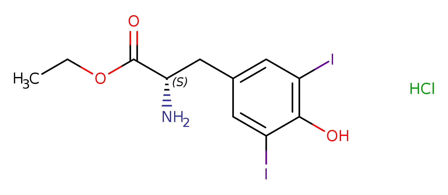 3,5-Diiodo-l-tyrosine ethyl ester, HCl