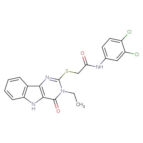 N-(3,4-dichlorophenyl)-2-({3-ethyl-4-oxo-3H,4H,5H-pyrimido[5,4-b]indol-2-yl}sulfanyl)acetamide