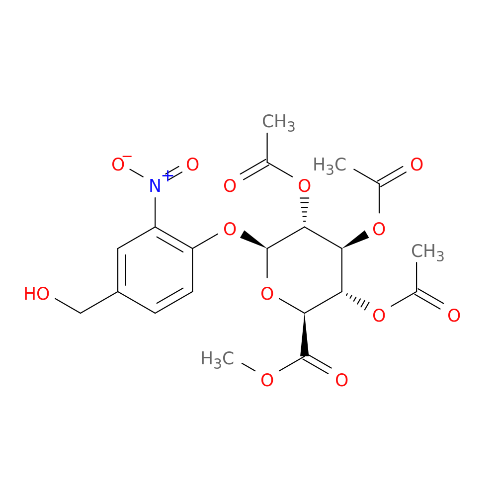 (2S,3R,4S,5S,6S)-2-(4-(Hydroxymethyl)-2-Nitrophenoxy)-6-(Methoxycarbonyl)Tetrahydro-2H-Pyran-3,4,5-Triyl Triacetate