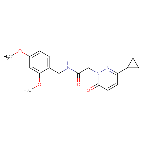 2-(3-cyclopropyl-6-oxo-1,6-dihydropyridazin-1-yl)-N-[(2,4-dimethoxyphenyl)methyl]acetamide