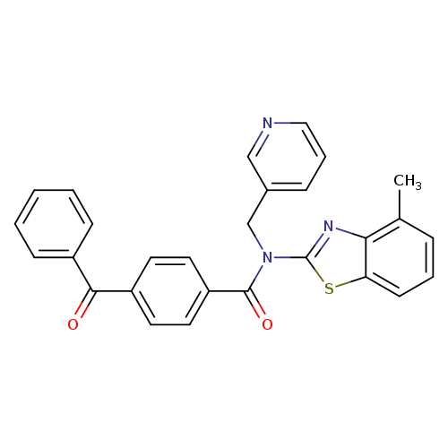 4-benzoyl-N-(4-methyl-1,3-benzothiazol-2-yl)-N-[(pyridin-3-yl)methyl]benzamide