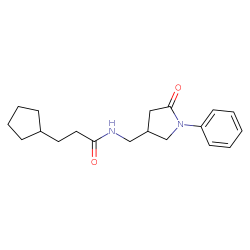 3-cyclopentyl-N-[(5-oxo-1-phenylpyrrolidin-3-yl)methyl]propanamide