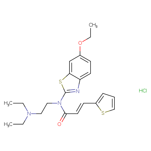 (2E)-N-[2-(diethylamino)ethyl]-N-(6-ethoxy-1,3-benzothiazol-2-yl)-3-(thiophen-2-yl)prop-2-enamide hydrochloride