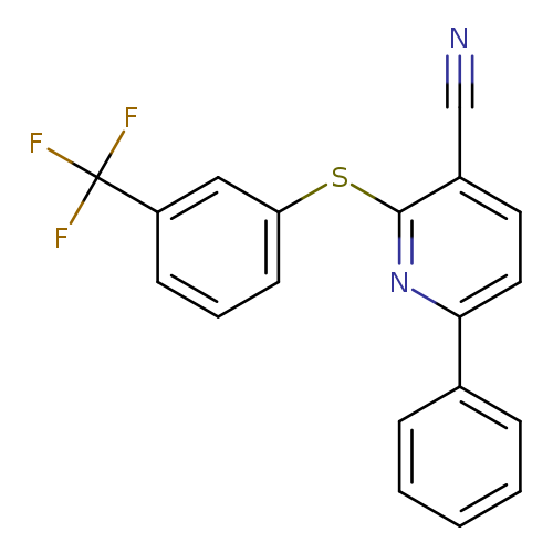 6-phenyl-2-{[3-(trifluoromethyl)phenyl]sulfanyl}pyridine-3-carbonitrile
