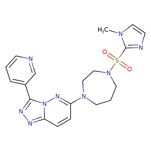 1-[(1-methyl-1H-imidazol-2-yl)sulfonyl]-4-[3-(pyridin-3-yl)-[1,2,4]triazolo[4,3-b]pyridazin-6-yl]-1,4-diazepane