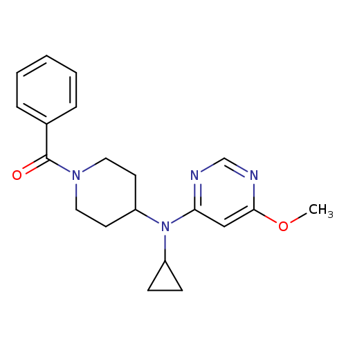N-(1-benzoylpiperidin-4-yl)-N-cyclopropyl-6-methoxypyrimidin-4-amine