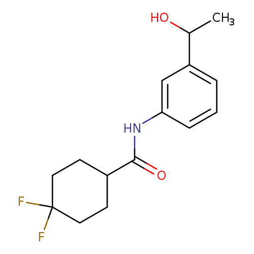 4,4-difluoro-N-[3-(1-hydroxyethyl)phenyl]cyclohexane-1-carboxamide