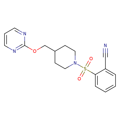2-({4-[(pyrimidin-2-yloxy)methyl]piperidin-1-yl}sulfonyl)benzonitrile